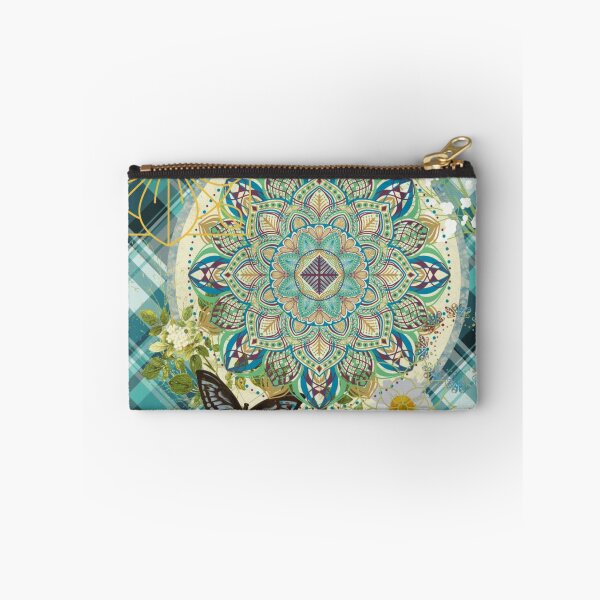 Item preview, Green Plaid Mandala designed and sold by lindosilks.