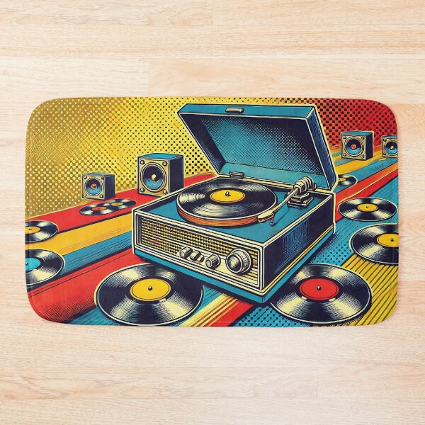 Item preview, Retro-styled record player designed and sold by Random Designs.