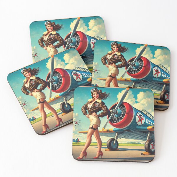 Item preview, Aviation-themed pinup art designed and sold by Random Designs.