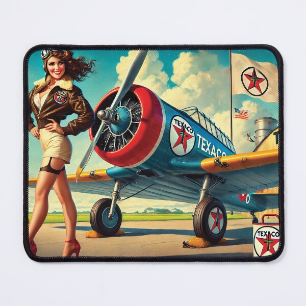 Item preview, Aviation-themed pinup art designed and sold by Random Designs.