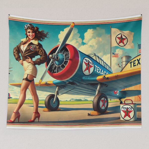 Item preview, Aviation-themed pinup art designed and sold by Random Designs.