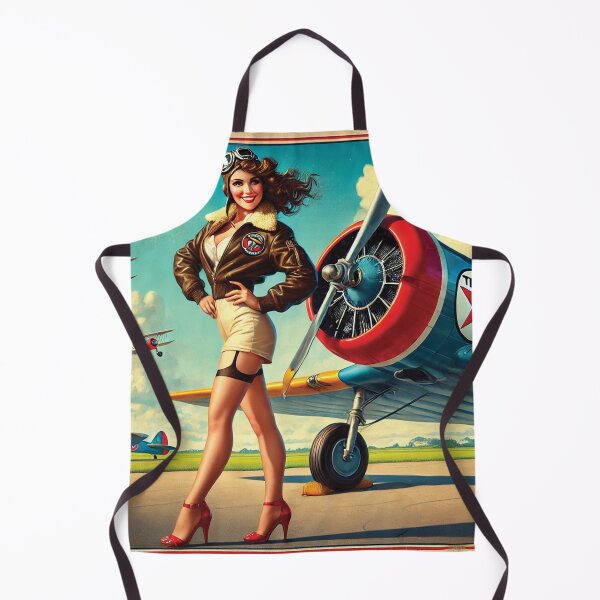 Item preview, Aviation-themed pinup art designed and sold by Random Designs.