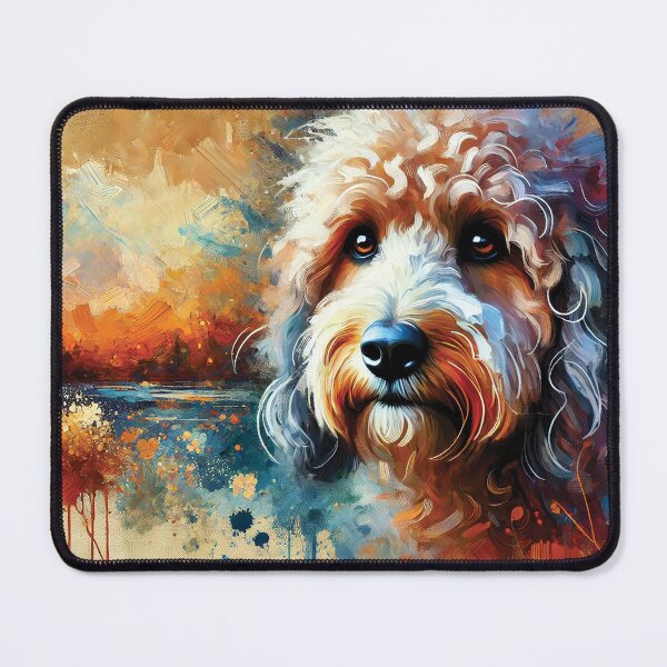 Item preview, painting of an older Labradoodle designed and sold by Random Designs.