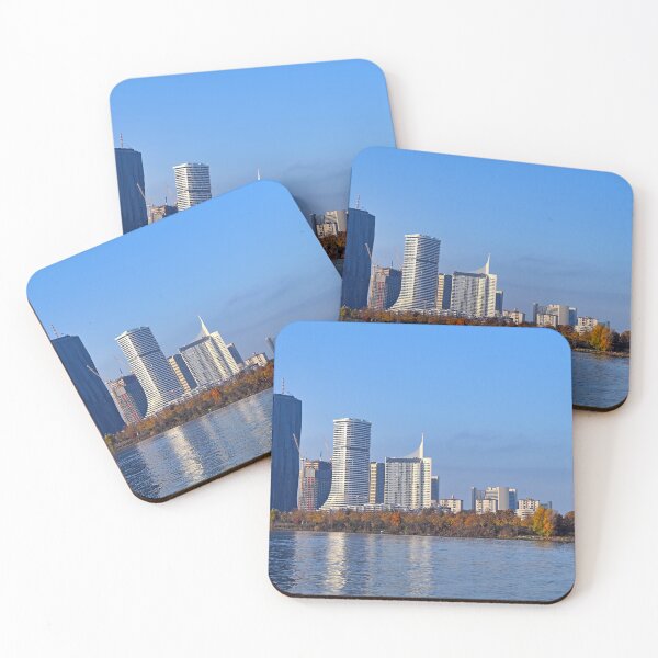 Item preview, Skyline of Vienna and blue Donau river, autumn season,Austria designed and sold by goceris.