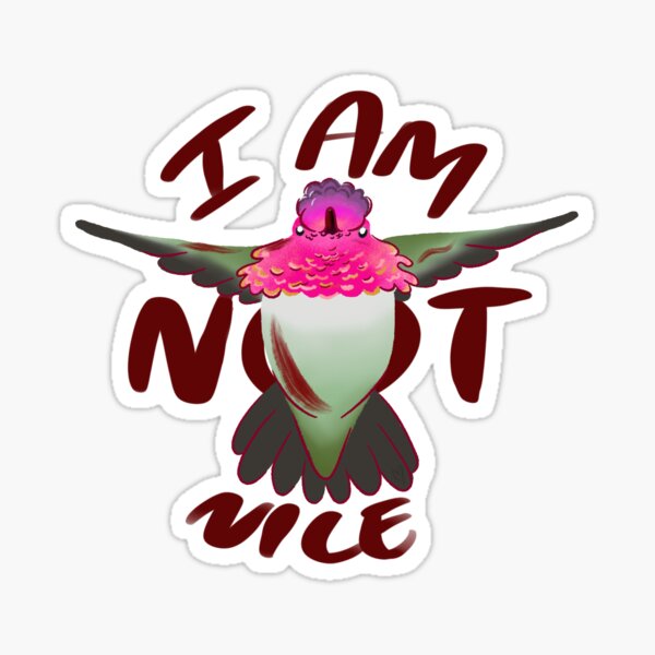 Defiant Hummingbird Sticker