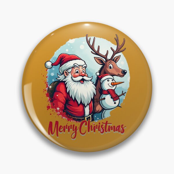 Artikelvorschau, Neon-Weihnachtsdesign im Grunge-Stil – Weihnachtsmann, Schneemann und Rentier entworfen und verkauft von tarzbol.