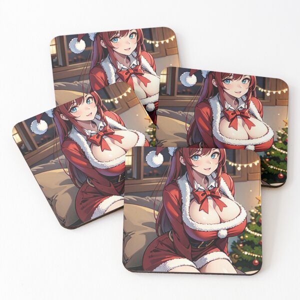 Item preview, Christmas Santa Claus Red Hair Anime Girl designed and sold by kenvel.
