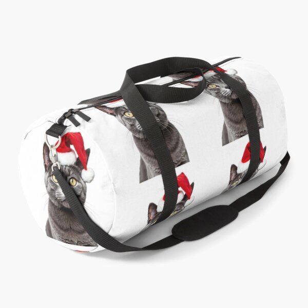 Item preview, Funny Chartreux cat wearing Christmas hat designed and sold by LazyOwlStore.