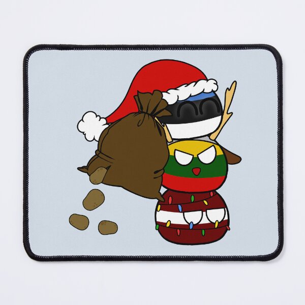 Item preview, merry christmas by Estonia, Lithuania and Latvia designed and sold by Countryballs Shop.