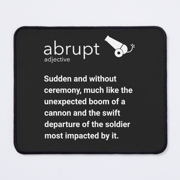 Item preview, ‘Abrupt’ Definition Typography Design - Artistic Word Art designed and sold by OwlWorks.