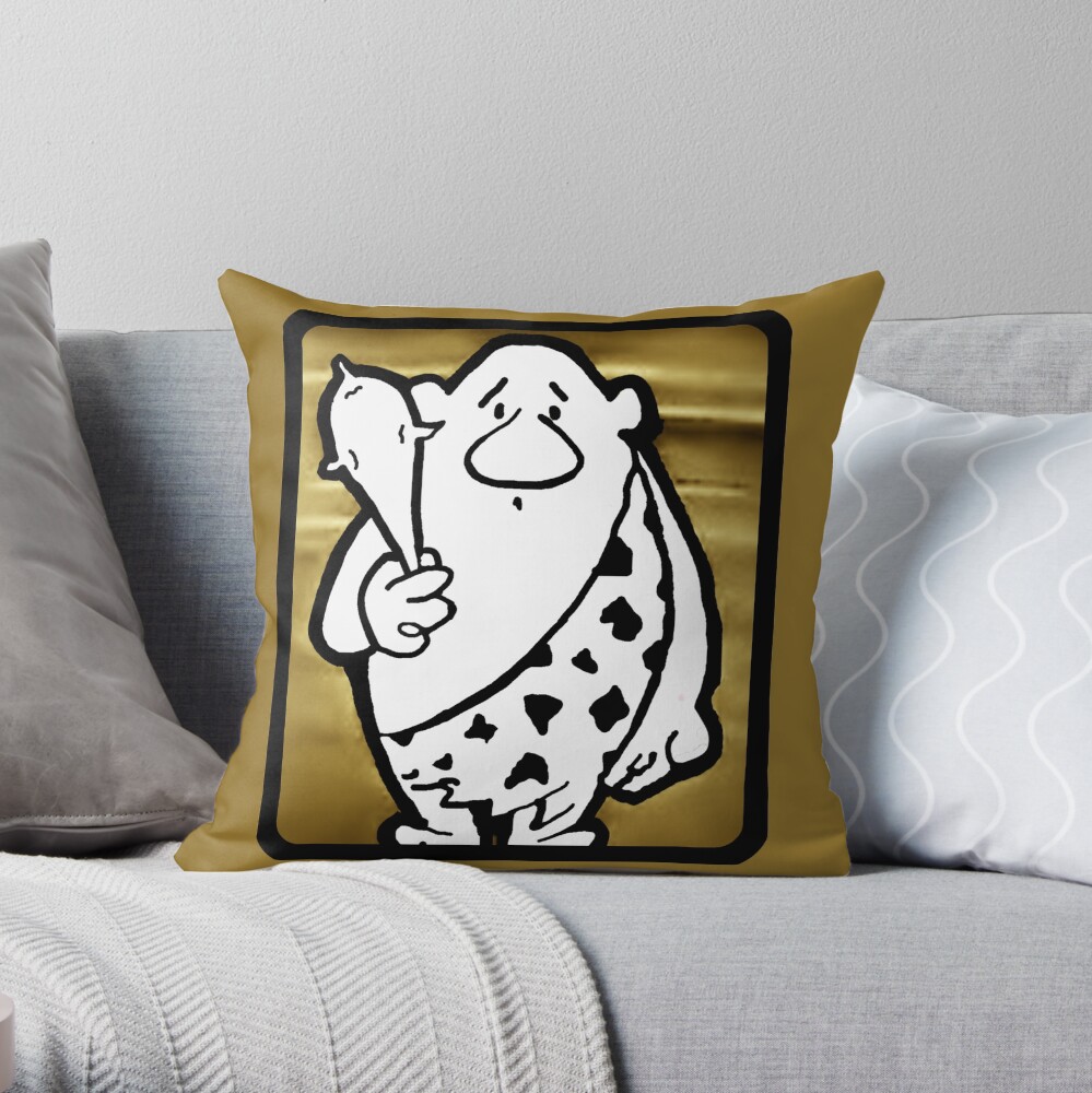 SCRATCH, The Original Caveman Throw Pillow