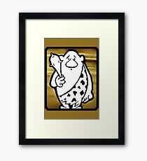 SCRATCH, The Original Caveman Framed Print