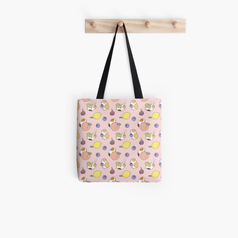 Guinea pigs with fruits pattern Tote Bag