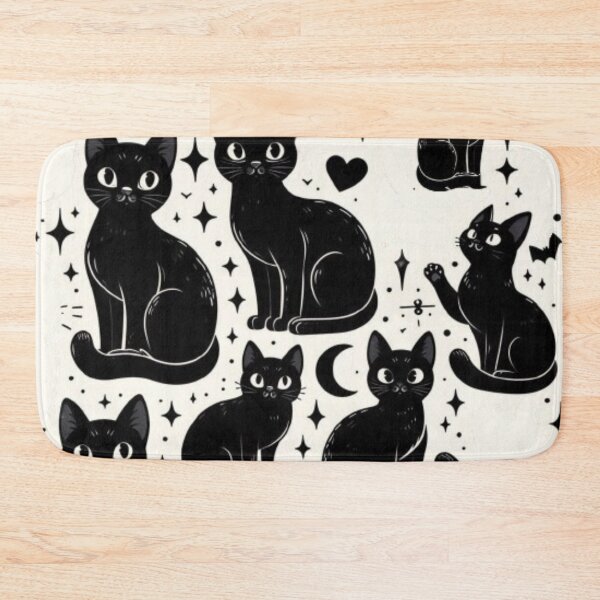 Item preview, Black Cat Pattern designed and sold by FuzyFriendHaven.