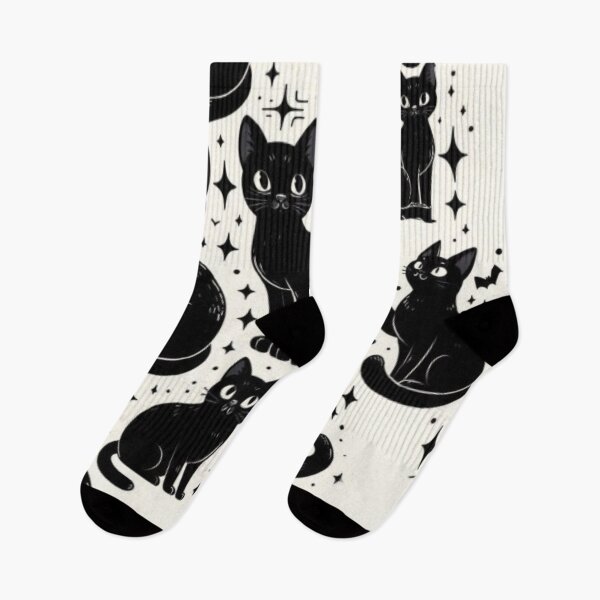 Item preview, Black Cat Pattern designed and sold by FuzyFriendHaven.