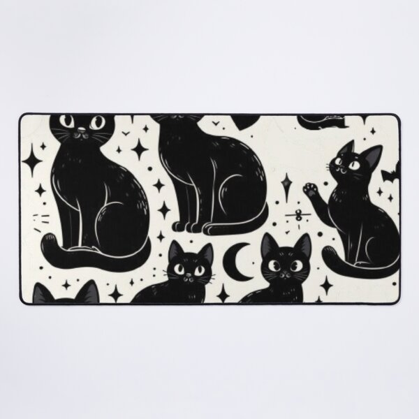 Item preview, Black Cat Pattern designed and sold by FuzyFriendHaven.