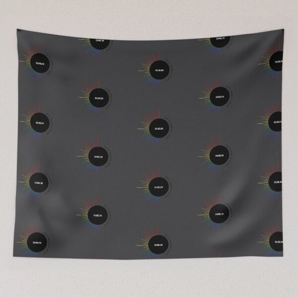 Item preview, 29th March 2025 Eclipse Dublin, Classic pride flag graphic, sun and moon graphic, Partial Solar Eclipse, Astronomy,  designed and sold by PrideBeProud.