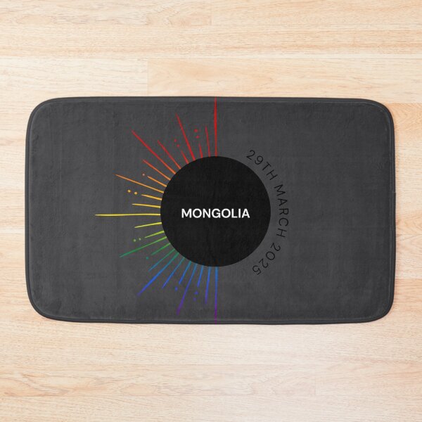 Item preview, 29th March 2025 Eclipse Mongolia, Classic pride flag graphic, sun and moon graphic, Partial Solar Eclipse, Astronomy,  designed and sold by PrideBeProud.