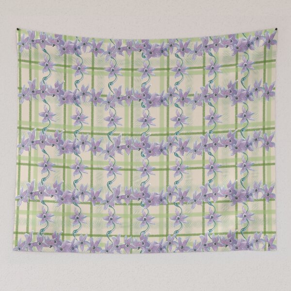 Item preview, Fabric and bouquet of Wild Borage Blossoms designed and sold by JoseYeste.