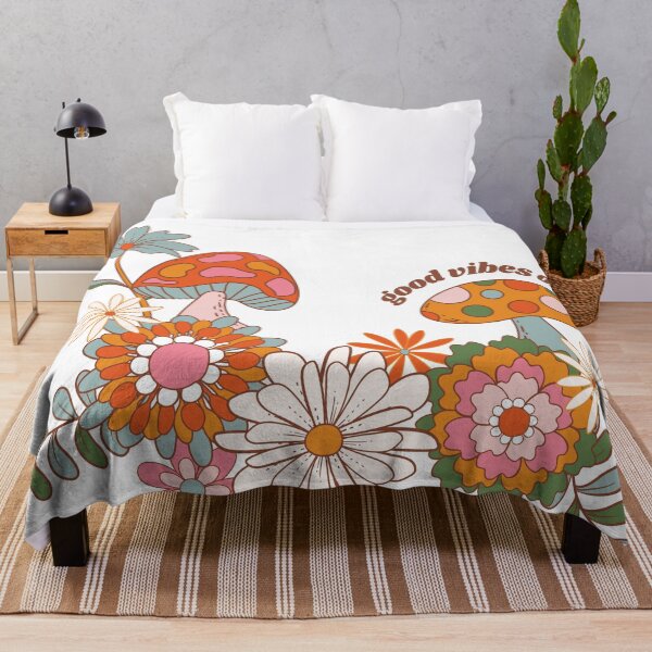 Item preview, good vibes only retro groovy floral aesthetic designed and sold by Loveartse.