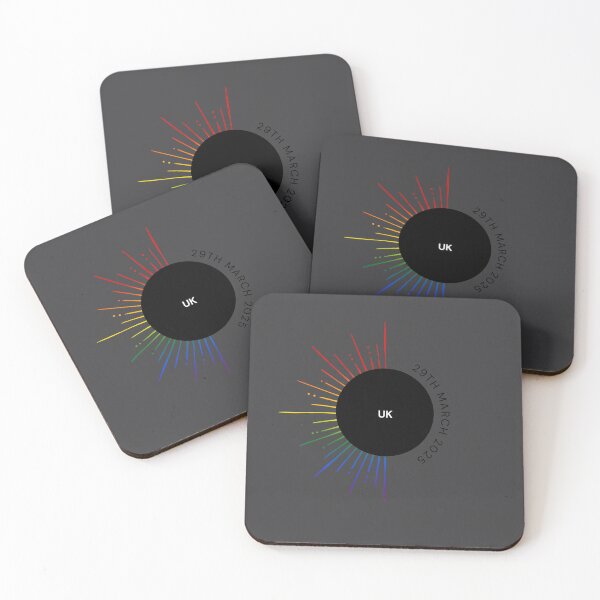 Item preview, 29th March 2025 Eclipse UK, Classic pride flag graphic, sun and moon graphic, Partial Solar Eclipse, Astronomy,  designed and sold by PrideBeProud.