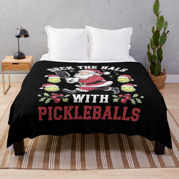 Item preview, Deck The Halls With Pickleballs Funny - This funny gift is for pickleball lovers who enjoy the holiday spirit and a good laugh! designed and sold by ZyziowskyArt.