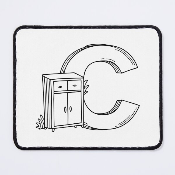 Item preview, Illustration of a Cabinet Beside Letter C designed and sold by rasagamastore.