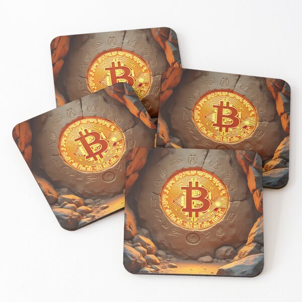 Item preview, Bitcoin Brushstroke Abstract Wealth on Canvas designed and sold by RadDeck.