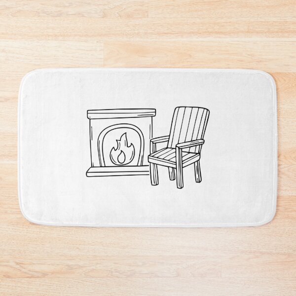 Item preview, A Wood Chair by a Rustic Fireplace designed and sold by rasagamastore.