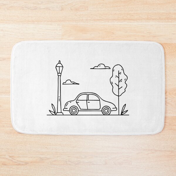 Item preview, A Car Parked on a Quiet Park Street Lamp designed and sold by rasagamastore.