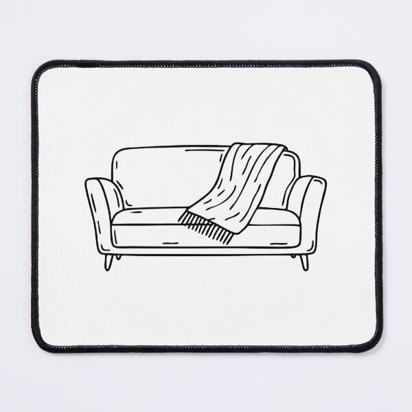 Item preview, A Cozy Couch with a Blanket in a Warm Room designed and sold by rasagamastore.