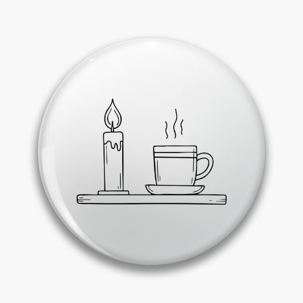 Item preview, A Candle Stick on a Table Beside a Steaming Mug designed and sold by rasagamastore.