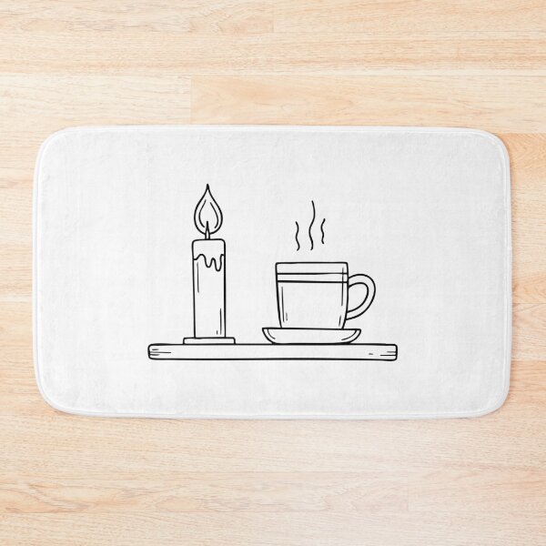 Item preview, A Candle Stick on a Table Beside a Steaming Mug designed and sold by rasagamastore.