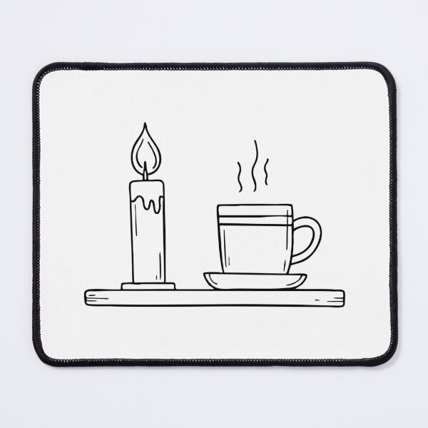 Item preview, A Candle Stick on a Table Beside a Steaming Mug designed and sold by rasagamastore.