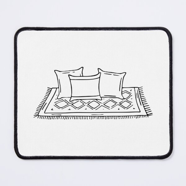 Item preview, A Patterned Carpet with Scattered Pillows designed and sold by rasagamastore.