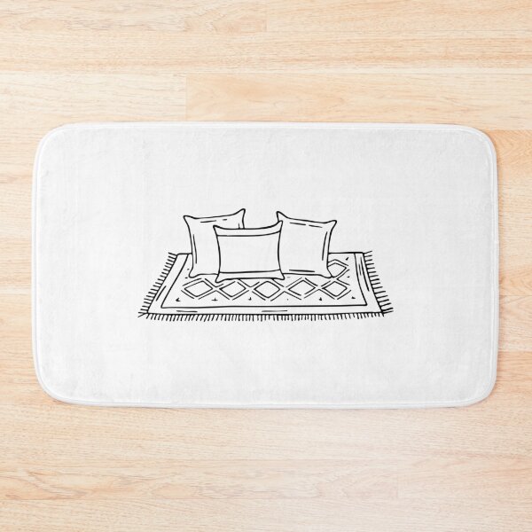 Item preview, A Patterned Carpet with Scattered Pillows designed and sold by rasagamastore.
