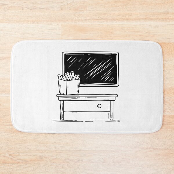Item preview, A Box of Chalk on a School Desk Beside Blackboard designed and sold by rasagamastore.