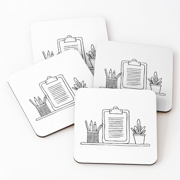 Item preview, A Clipboard on a Desk with Pencil Basket designed and sold by rasagamastore.