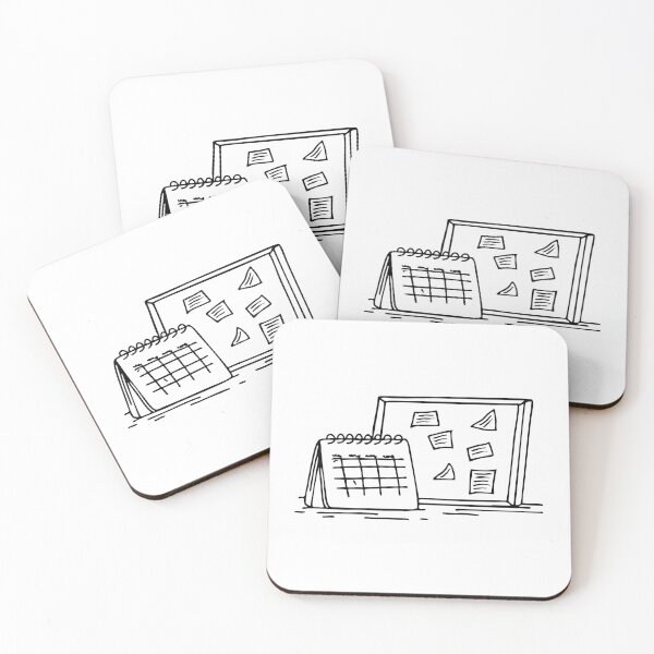 Item preview, A Calendar Beside a Corkboard with Notes designed and sold by rasagamastore.
