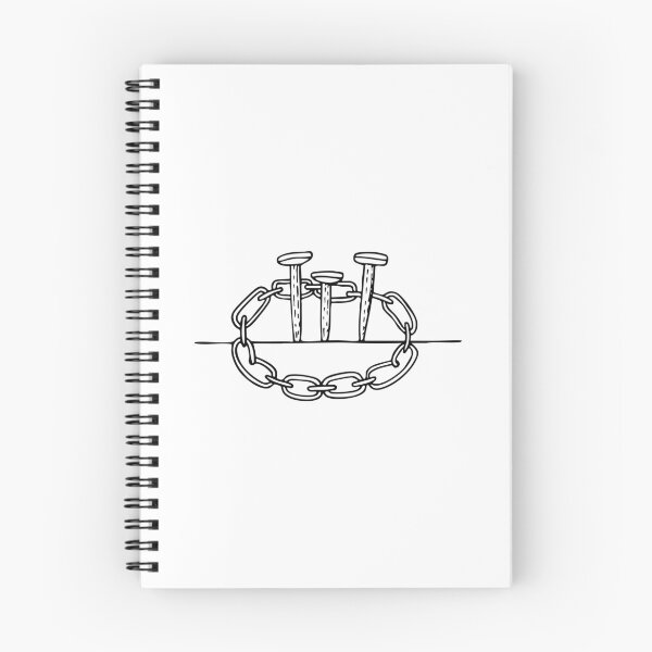 Item preview, A Chain on a Table with Metal Nails designed and sold by rasagamastore.