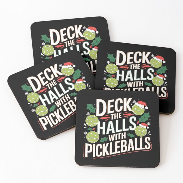 Item preview, Deck The Halls With Pickleballs Funny - This funny gift is for pickleball lovers who enjoy the holiday spirit and a good laugh! designed and sold by ZyziowskyArt.
