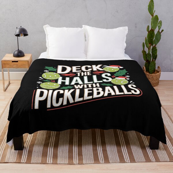 Item preview, Deck The Halls With Pickleballs Funny - This funny gift is for pickleball lovers who enjoy the holiday spirit and a good laugh! designed and sold by ZyziowskyArt.