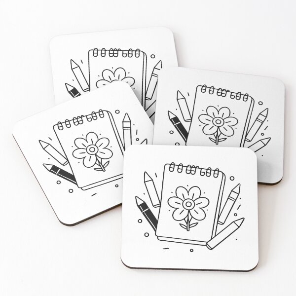 Item preview, A Pack of Crayons with Sheets of Paper Flower Drawing designed and sold by rasagamastore.