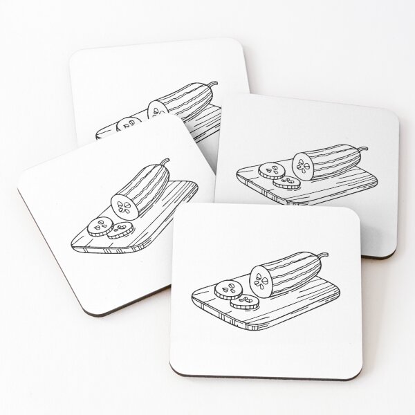 Item preview, A Cut Cucumber on a Cutting Board designed and sold by rasagamastore.