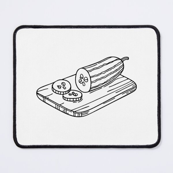 Item preview, A Cut Cucumber on a Cutting Board designed and sold by rasagamastore.