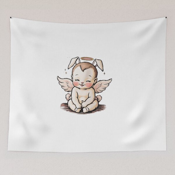 Item preview, Elegance Inspired by Simplicity: Bunny Cherub Angel Classic T-Shirt" designed and sold by belalorapy.