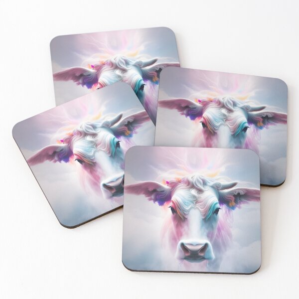 Item preview, Dreamy Rainbow Cow Art - Abstract Pastel Design by LaLi Designs designed and sold by LaLi-Designs.