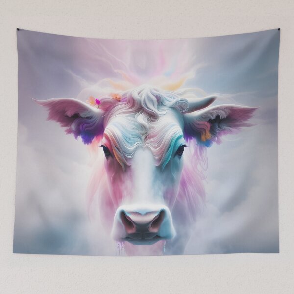 Item preview, Dreamy Rainbow Cow Art - Abstract Pastel Design by LaLi Designs designed and sold by LaLi-Designs.