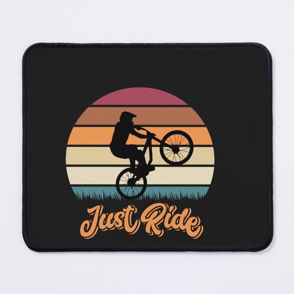Item preview, Retro Mountain Biking Wheelie - Just Ride Adventure Art designed and sold by Tujzui.