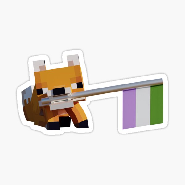 Item preview, Genderqueer Flag Fox designed and sold by Lena's Proud :).